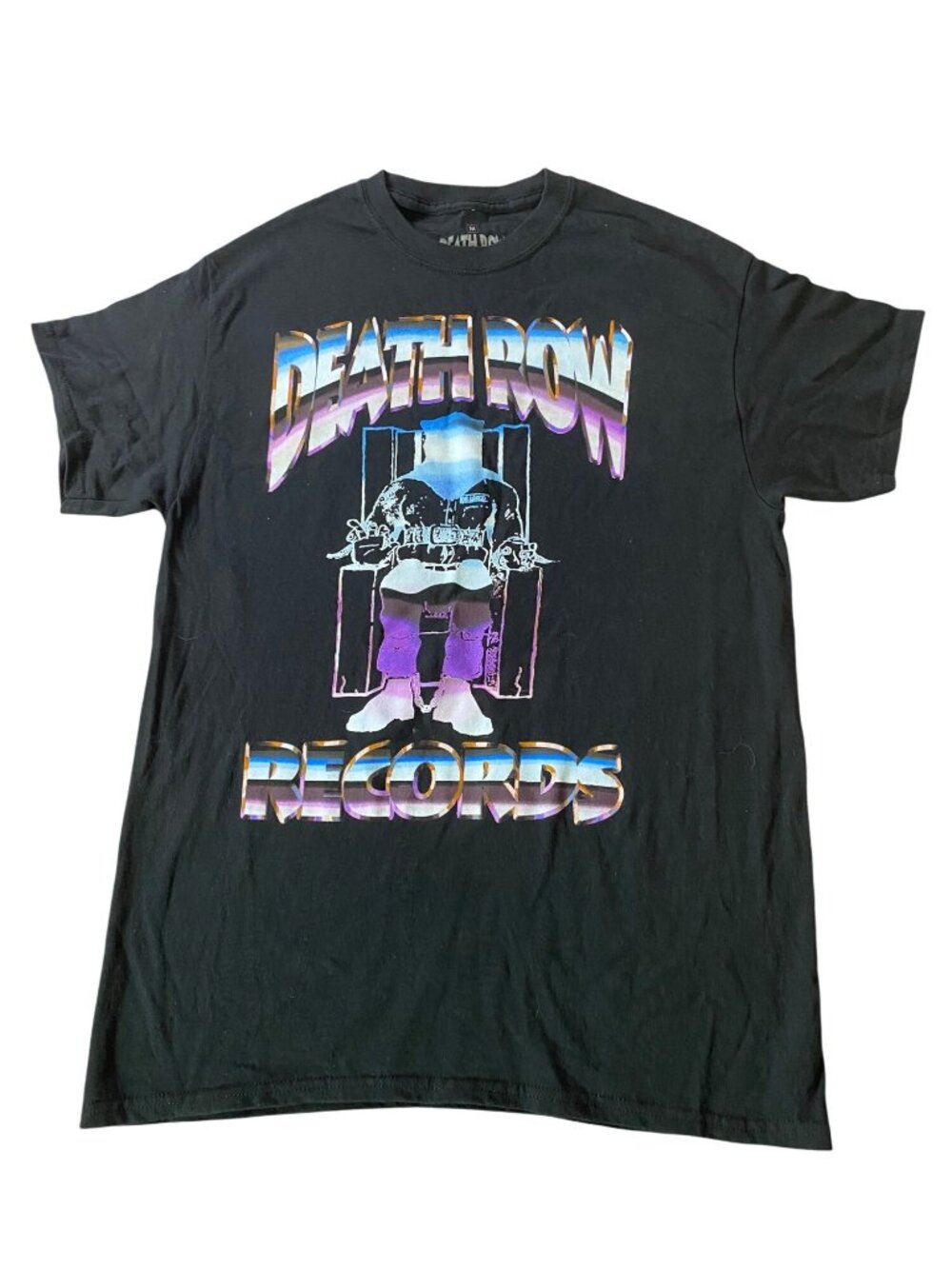 Death Row Records Black Graphic T-Shirt Ripple Junction Mens Medium